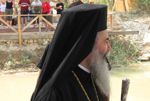 His Beatitude viewing the place, where pilgrims are baptised