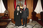 Ο Μακαριώτατος με το Γάλλο Πρόξενο στα Ιεροσόλυμα κ. F. Desagneau.