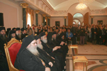 Πλήθος προσκυνητών στην αίθουσα του Θρόνου για την εόρτια δεξίωση