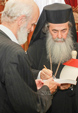 06/07/2012 Ο πρώην πρόεδρος της Ρουμανίας κ. Εμίλ Κωνσταντινέσκου επισκέπτεται το Πατριαρχείο. 