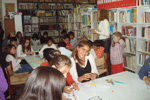 The children during their activities with plastecine