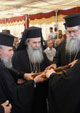 15/10/2011 Ο Πατριάρχης Ιεροσολύμων καταθέτει το θεμέλιο λίθο αίθουσας στο Ουαχάδνε Ιορδανίας