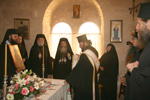 Η δεξίωση στο ηγουμενείο προς τιμήν του Αγ. Ονουφρίου