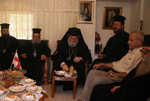 Δεξίωση στο ηγουμενείο με το νηστίσιμο κέρασμα