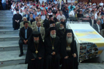 Ο Μακαριώτατος με τους Αγίους Καπιτωλιάδος Ησυχίου και Κωνσταντίνης Αριστάρχου