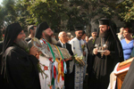 Η στάση της ιερής λιτανείας στην Ι. Μονή Αγ. Στεφάνου του Πρωτομάρτυρος