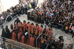Ο Μακαριώτατος με την Αρχιερατική συνοδεία στην ακολουθία του Ι. Νιπτήρος