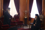 Ο Μακαριώτατος με το Σχολάρχη της Πατριαρχικής Σχολής της Σιών π. Φώτιο