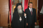 Ο Μακαριώτατος με τον κ. Zubkof στον Θρόνο