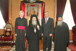 Ο Μακαριώτατος με τον Αρχιμ. Robert L. Stern και τον κ. Sami El-Yousef