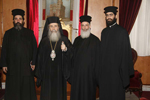 Ο Μακαριώτατος με την αποστολή της  Αρχιεπισκοπής της Εκκλησίας Κύπρου.