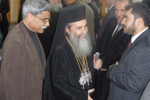 Ο Μακαριώτατος με τον Δήμαρχο & το σεΐχη της Ναζαρέτ στη Συνέλευση