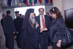 ο Μακαριώτατος με τον κ. Ανδρέα Κουζούπη και την Υπουργό κ. Χουλούντ