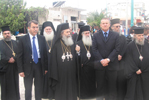 Η υποδοχή του Μακαριωτάτου. Αριστερά Αυτού ο Ισραηλινός Δήμαρχος κ. Ι.Χαράρη