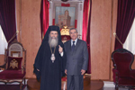 Ο Μακαριώτατος με τον πρέσβη της Ιορδανίας κ. Γιάχγια Καράλε