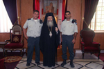 Ο Μακαριώτατος με τους κ. Ναμπουάνη (δεξιά) και Ζάντλερ (αριστερά)