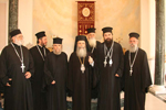 Ο Μακαριώτατος με τον Μητροπολίτη Σερρών και τη συνοδεία αυτού
