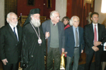 Ο κ. Πέτρος Κυριακίδης, ο Σεβασμιώτατος Ησύχιος, ο τέως Αντιπρύτανης κ. Κουτσελίνης, ο, τέως Γεν. Γραμματέας κ. Κοντός και ο κ. Μιχάλης Κυριακίδης 