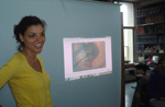 The dentist Maria Christophorou during the presentation about dental care