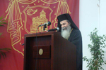Ο Μακαριώτατος εκφωνεί λόγο περί των Παναγ. Προσκυνημάτων στο Συνέδριο