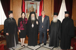 Ο Μακαριώτατος με τον Πρέσβυ του Παναμά στις Η.Π.Α. κ. Θαλασσινό.