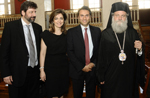 Ο κ. Περικλής Λιβάς, η κ. Ελένη Σκούρα, ο κ. Μιχάλης Κυριακίδης και ο Σεβασμιώτατος Ησύχιος