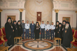 Ο Μακαριώτατος με την Ισραηλινή Αστυνομία προ της αναχωρήσεως για Βηθλεέμ