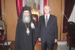Ο Μακαριώτατος με τον Καθηγητή του Πανεπιστημίου Αθηνών κ. Γεωργίου Γαλίτη