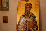 Η εικόνα του Αγίου Μοδέστου στο ομώνυμο παρεκκλήσι της Ιεράς Μονής