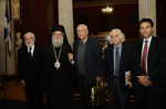 Ο κ. Πέτρος Κυριακίδης, ο Σεβασμιώτατος Ησύχιος, ο τέως Αντιπρύτανης κ. Κουτσελίνης, ο, τέως Γεν. Γραμματέας κ. Κοντός και ο κ. Μιχάλης Κυριακίδης