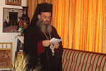 Ο ηγούμενος, Αρχιμ. π. Ανδρέας προσφωνεί τον Μακαριώτατο