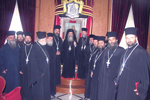 Ο Μακαριώτατος με τον Μητροπολίτη Κορίνθου και τη Συνοδεία του