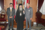 Ο Μακαριώτατος με τους κ. Ζαφειρόπουλο και κ. Αθανασίου
