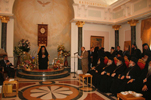 Ο Διευθυντής του σχολείου Αγ. Δημητρίου προσφωνεί τον Μακαριώτατο.