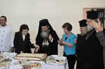 His Beatitude, with the elderly Mrs. Siksek.