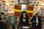 Η δεξίωση σε ηγουμενείο της Ιεράς Μονής Αγίων Αποστόλων