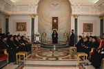 Δεξίωση των Αγιοταφιτών Πατέρων στην αίθουσα του Θρόνου