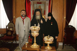 Ο Μακαριώτατος με τον κ. Σεργκέϊ Τσούπκο και την αδελφή Μαγδαληνή.
